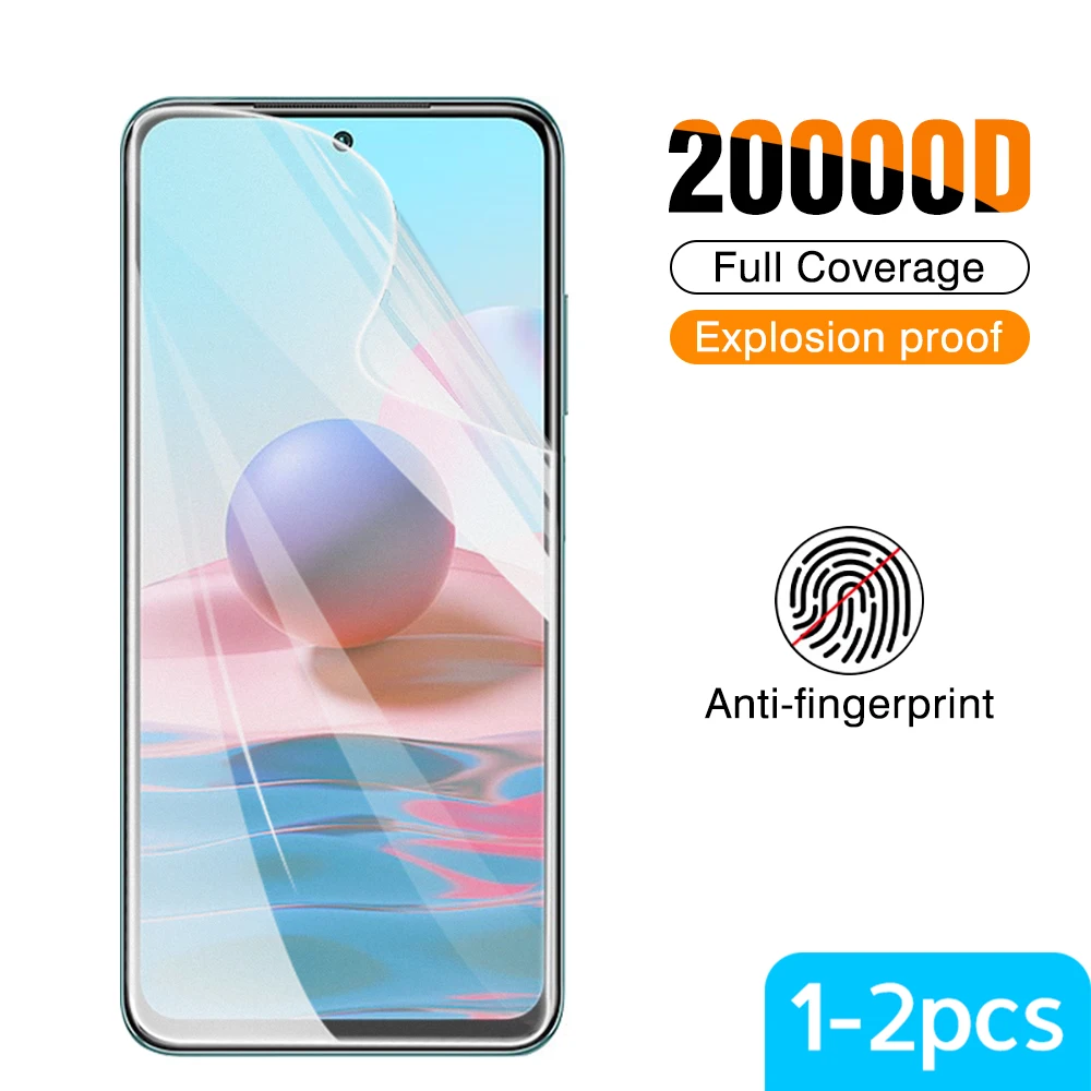 

1-2PCS Matte Hydrogel Film for Redmi Note 10 Pro Max 10s full cover screen protector On the for Note10 10pro max 10 Safety Phone