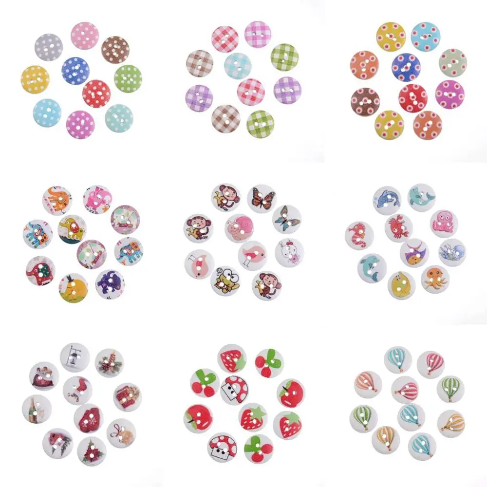 10/50 шт. деревянные пуговицы с двумя отверстиями Аксессуары для одежды сделай сам |