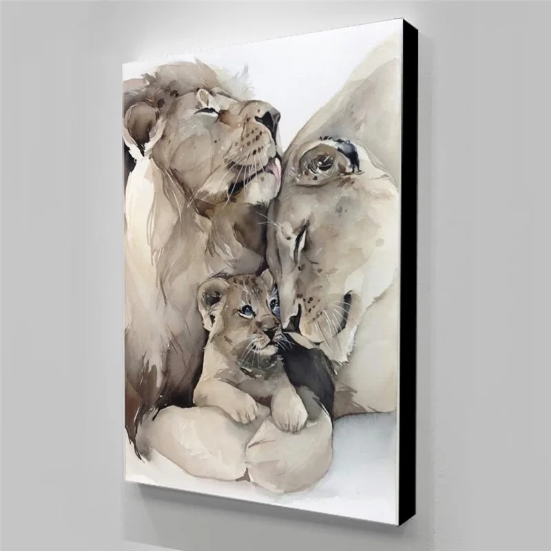 

Wall Pictur Canvas Prints Lion Family Poster Canvas Painting Room Decor Abstract Art Plakaty Na Sciane Home Decor Paintings