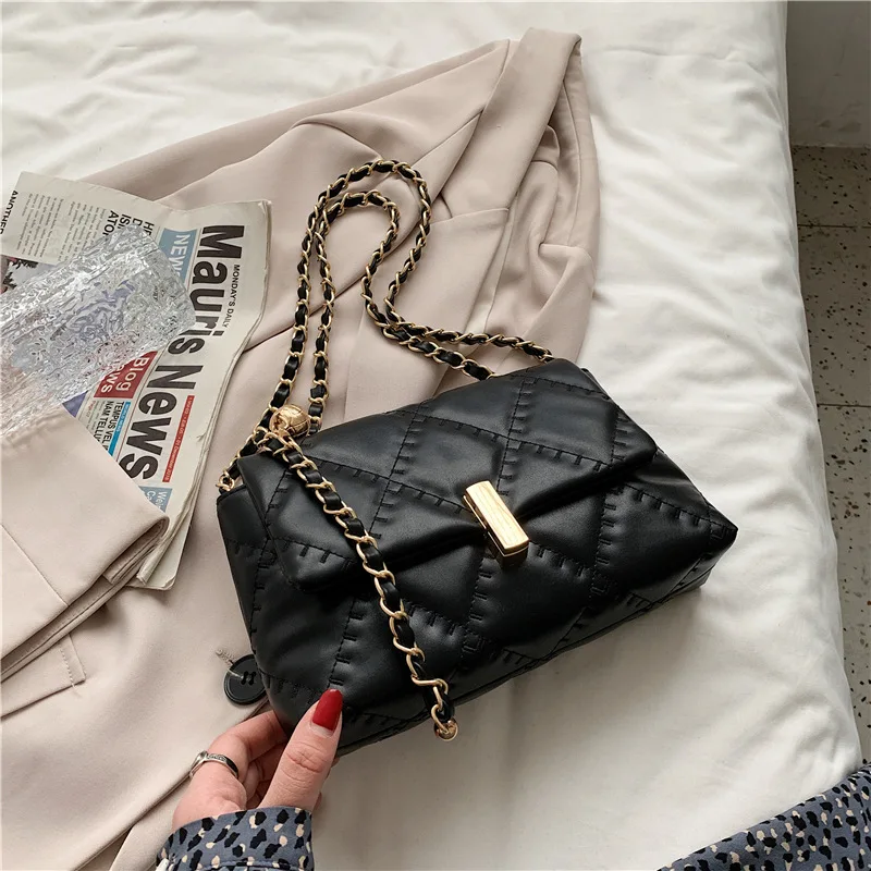 

Womens Handbags and Purses 2021 New Fashion PU Leather Ladies Chains Shoulder Bags
