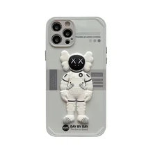 New Astronaut Smartphone Case For iphone 7 8 Plus xr xs max 11 12 pro max 3D Sesame Street Violent Bear Figure Phone Cover Shell