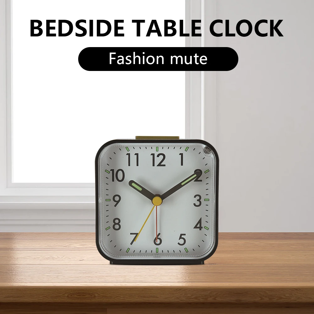 

Alarm Clock Analog Alarms ABS Non Ticking Ascending Beep Sounds Travel Clock with Night Lamp Gentle Awakening