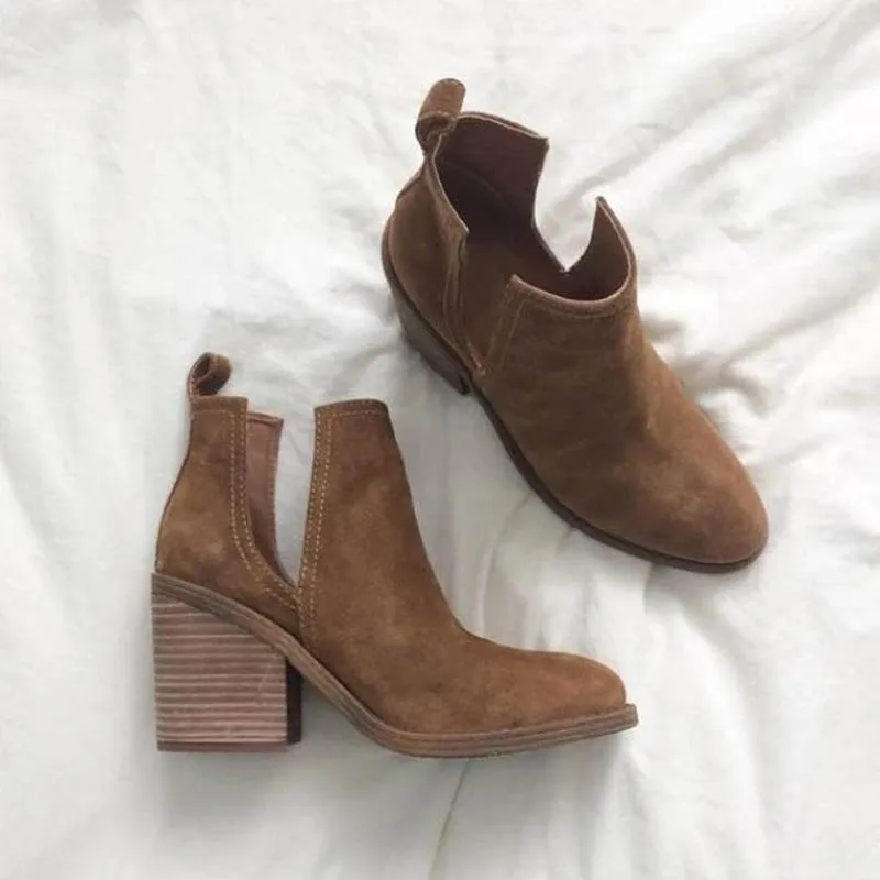 LOOZYKIT Slip-on Women Ankle Boots Casual Platform Shoes New Fashion Woman Mid Heels Western Slip On Winter | Обувь