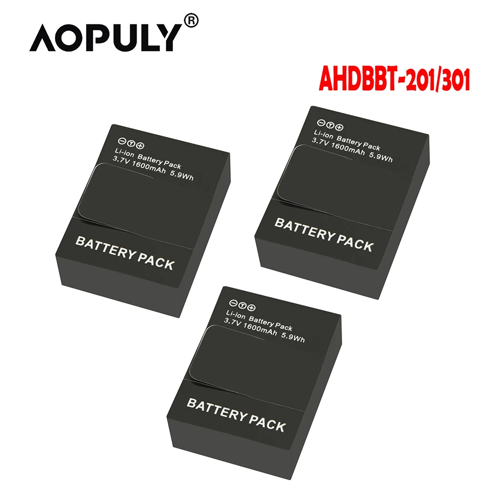 Аккумулятор для камеры Gopro Hero 3 AHDBT 301 AHDBT301 302 1600mAh Go PrO GoPro Hero3 +|camera battery|ahdbt 301battery for