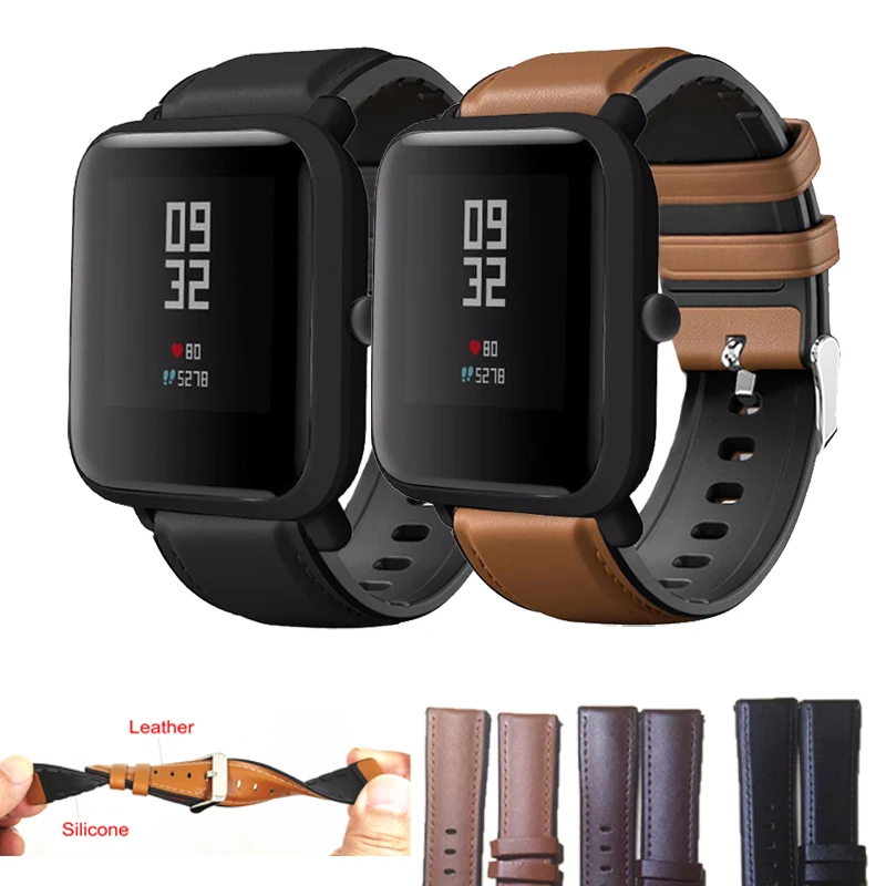 

Leather Silicone Wrist Band Strap Watch Straps For Huawei Watch GT/ Honor Magic / GT 2 GT2 46mm/ 2Pro Watch Accessories