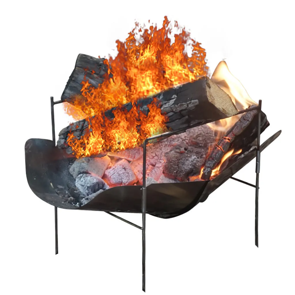 

Steel Foldable Bbq Grill Outdoor Portable Barbeque Grill Picnic Wood Stove Bonfire Stove Camping Cooking Tool