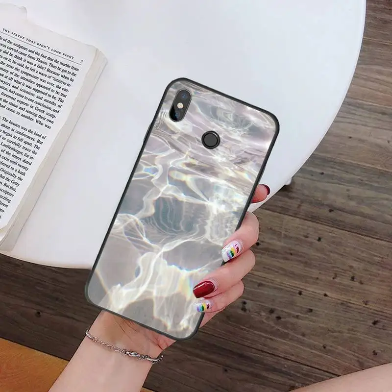 

The sea blue seawater shine Phone Case For Xiaomi Redmi note 7 8 9 t k30 max3 9 s 10 pro lite