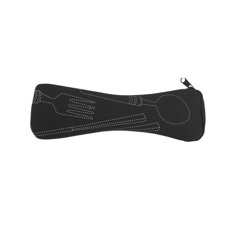 Портативный сумка для посуды на молнии чехол хранения столовых приборов ложки