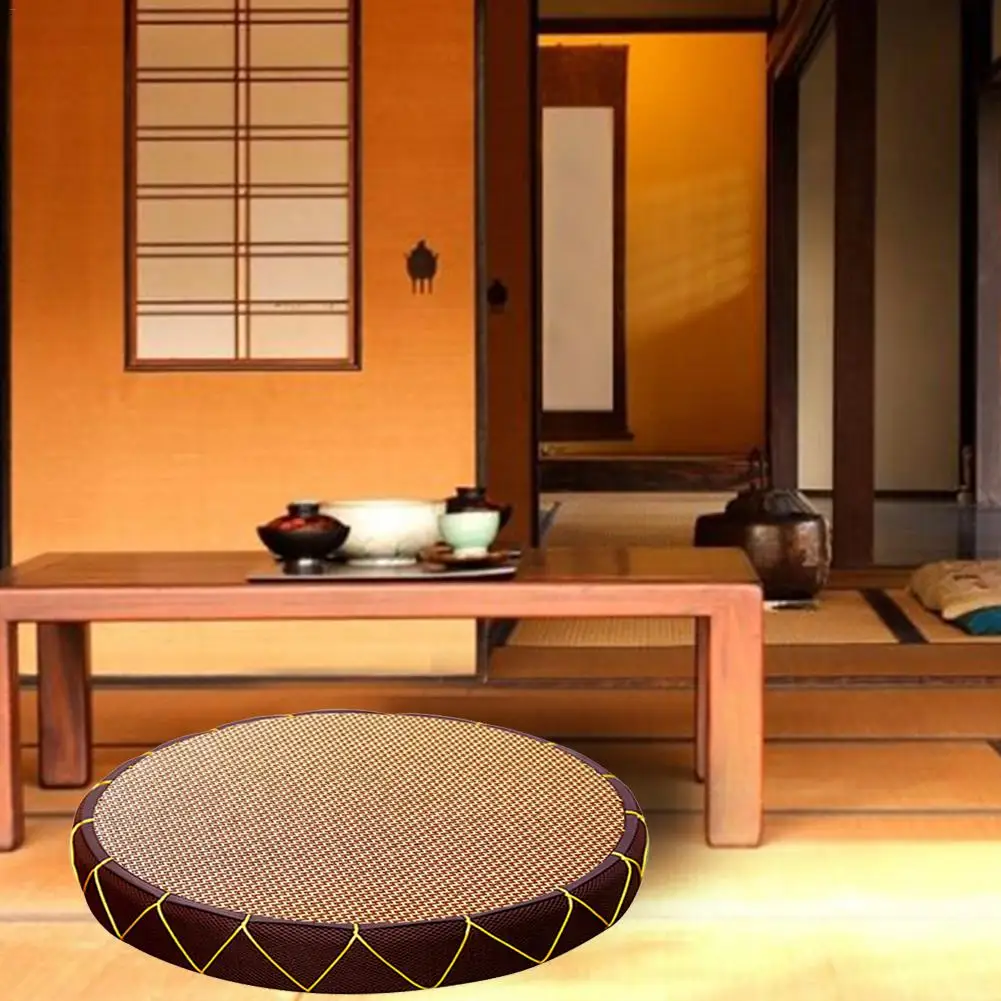 Новая соломенная напольная подушка в японском стиле ручная работа круглая
