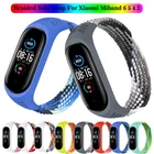Браслет для Mi band 5, нейлоновый плетеный браслет соло, для xiaomi Mi band 4 3 6