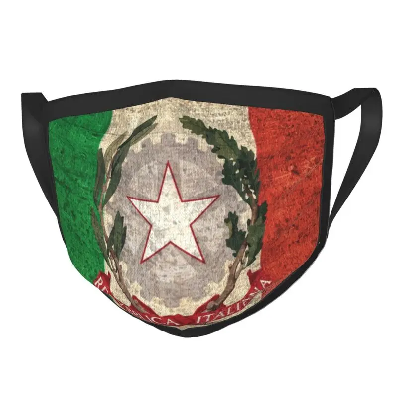 

Flag Of Italy Adjustable Mouth Face Mask Unisex Italian Patriotic Gift Mask Dustproof Protection Cover Respirator Muffle