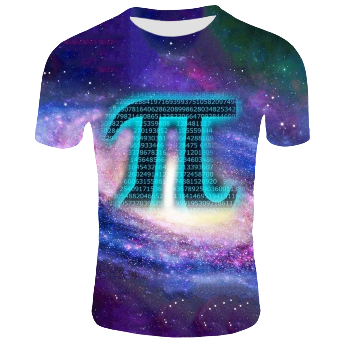 

Summer Men's 3D Printing T-shirt Math π Symbol Printing T-shirt Street Alternative Hip Hop Clothing Oversized Sportswear Top