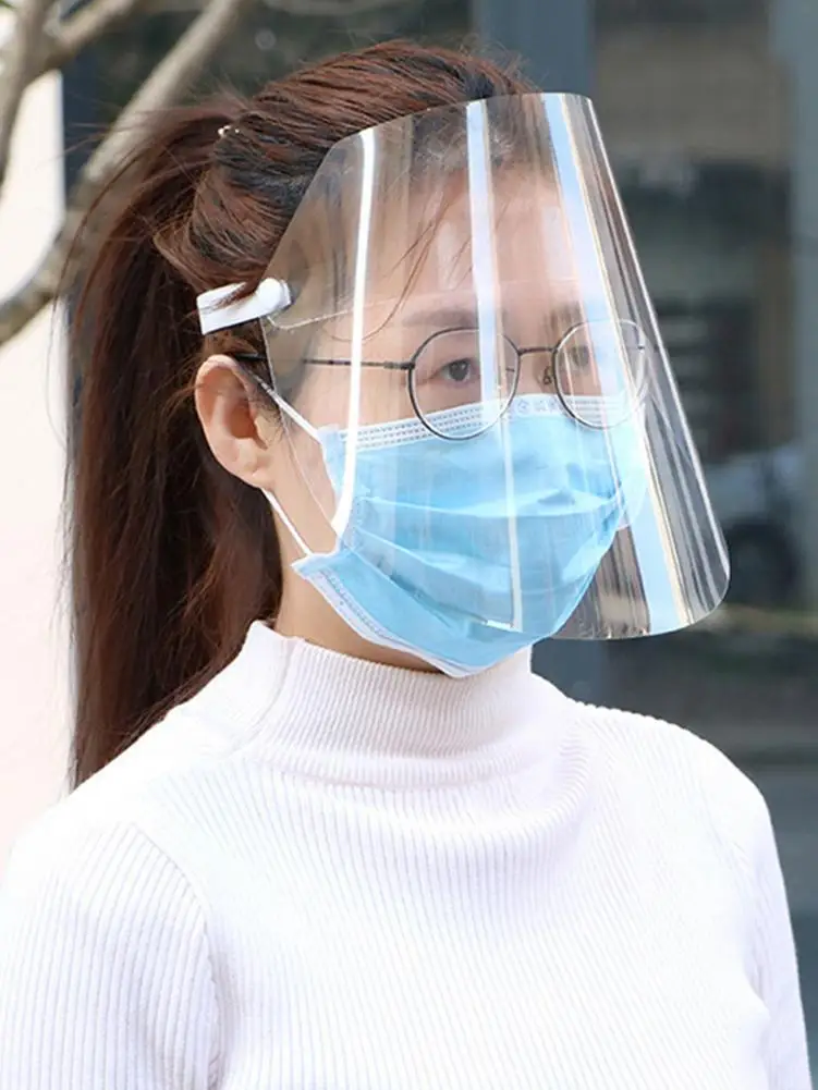 

Transparent Mask Anti-fog Empty Top Cap Clear Transparent Full Face Splash-proof Oil-proof Face Protective Hat