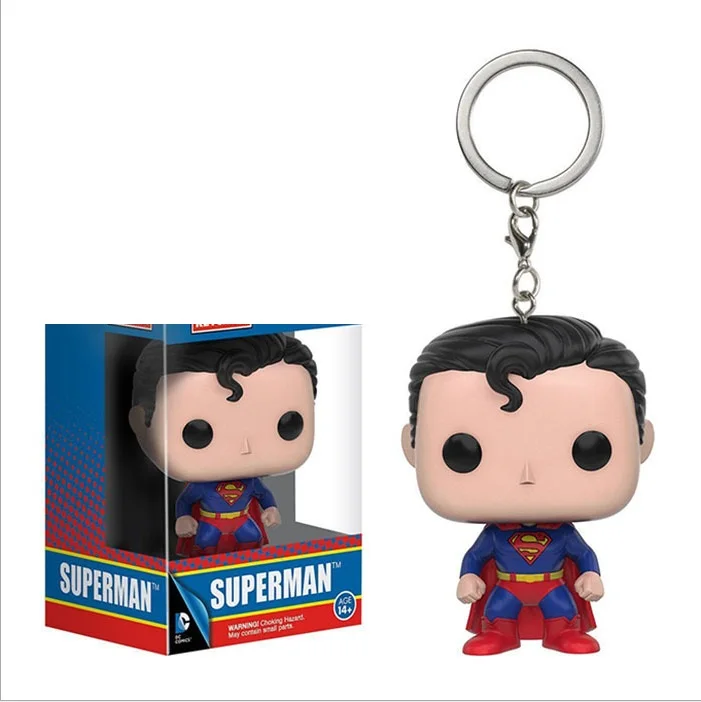 Карманный DC комический брелок Супермен фигурка игрушки|Игровые фигурки и