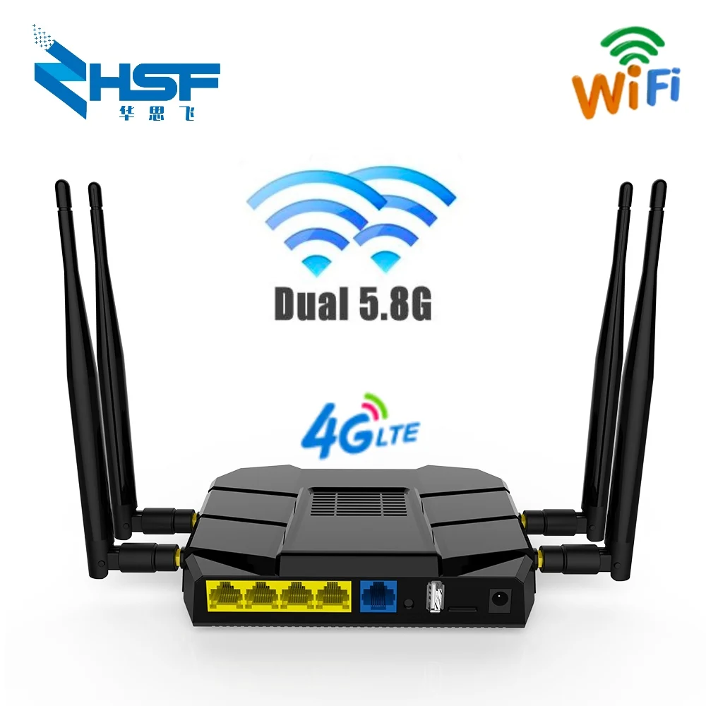 1200Mbps wireless router 2.4G 5G gigabit with SIM card slot 11AC external antenna wifi repeater mesh Wi-Fi LTE | Компьютеры и офис