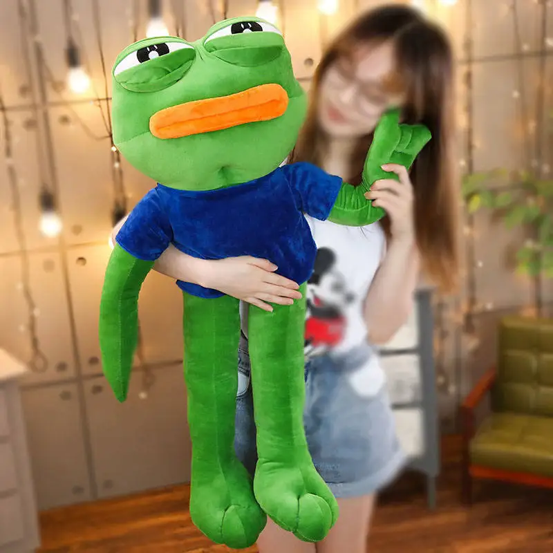 

50-90cm Big Size Pepe The Frog Meme Collection Sad Frog Feels Good Man Plush Toys Soft Stuffed Animal Dolls Gift