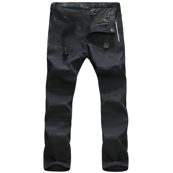 Men Camo Blue JACKSANQI мужские и женские зимние походные уличные штаны защитного цвета, плотная флисовая куртка штаны с защитой от ветра для Кемпинг, катание на лыжах RA311 - Цвет: Men Camo Blue
