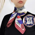 Новый 2020 Для женщин шелковый шарф квадратный ободок Платки женские шалей принт маленький шарф платок-бандана пашмины