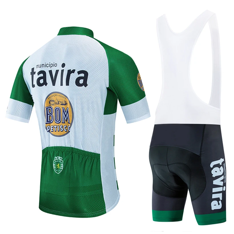 Новинка зеленая футболка с коротким рукавом Tavira велосипедные шорты 20D Мужская