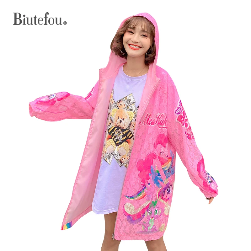 2020 весеннее Новое поступление кружевное пальто с капюшоном модное женское