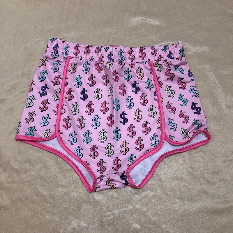 shorts Харадзюку, летняя уличная одежда, женские топы, сексуальный розовый топ с принтом доллара, без рукавов, Omighty Dollskill Camisas Mujer - Цвет: shorts