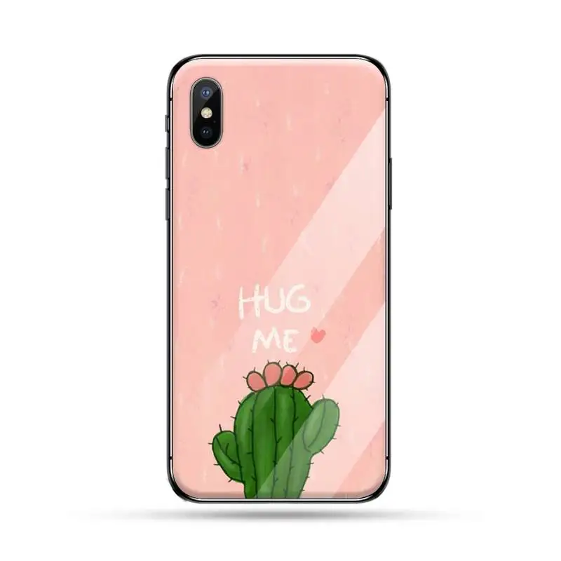 

Cactus Cute Cartoon planet high quality Phone Case shell Tempered glass For iphone 5C 6 6S 7 8 plus X XS XR 11 PRO MAX