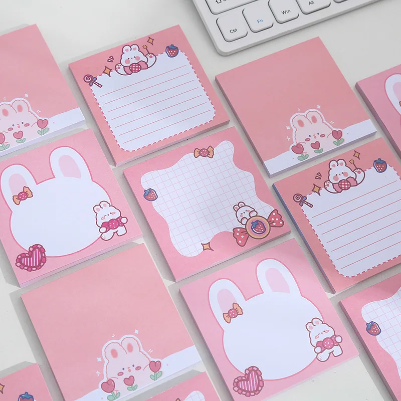 Korean Ins Not Sticky Memo Pads Cartoon Cute Student Message Stationery Office Learn Simple Planner Label Paper Kawaii Tearable |