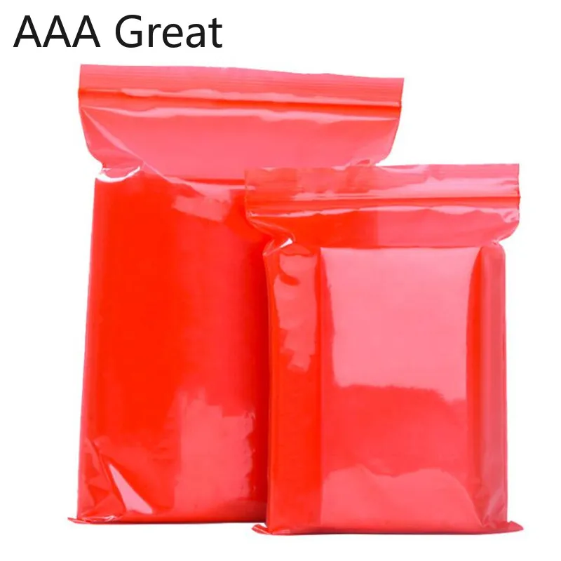 

Zip Lock Resealable Package Bag 100pcs/lot Self Seal Plastic Packing Bag Retail Zipper Grocery Storage Pouch Red Food Storage