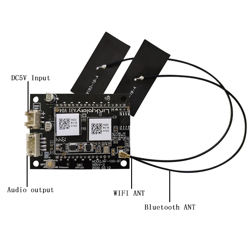 Аудиомодуль Smart Home 2 4G WiFi Bluetooth 5 0 аудиоприемник с поддержкой Airplay DLNA Spotify для