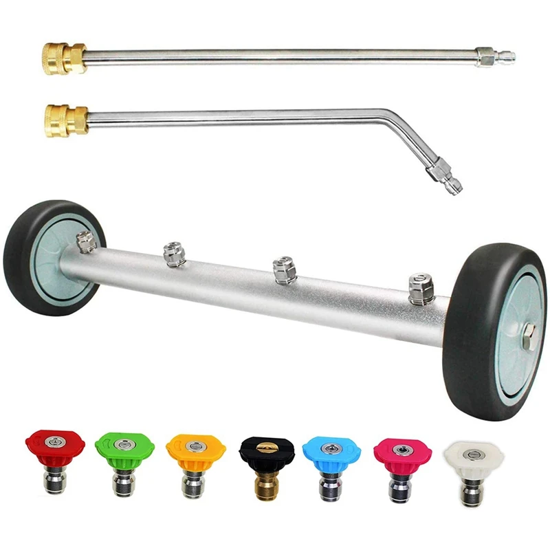 

Undercarriage Pressure Washer Cleaner,Power Washer Cleaner Attachment, Spray Nozzles Tips, With 45 Degree Angled Wand