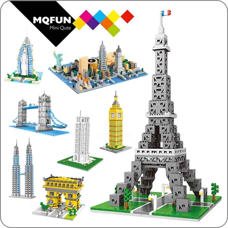 Wisehawk мини конструктор мировая архитектура Эйфелева башня Лондонский мост