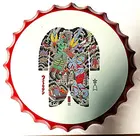 Жестяная крышка для бутылки, металлический жестяной знак, креативный японский монстр, круглые металлические знаки для дома