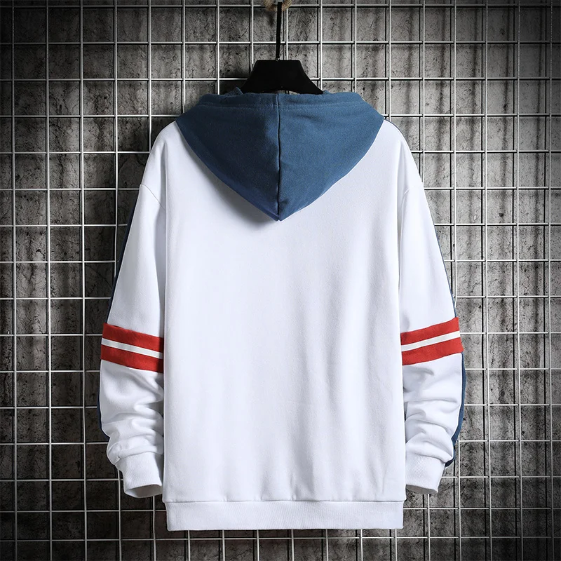 

Single Road Mens Hoodies Men 2021 Patchwork Oversized Print Sweatshirt Hip Hop Japanese Streetwear Harajuku Black Hoodie Men