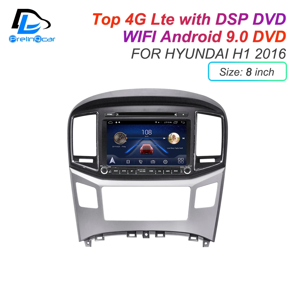 IPS экран DSP Android 9 0 2 DIN 4g Lte радио для hyundai H1 2010 2016 лет GPS DVD плеер стерео