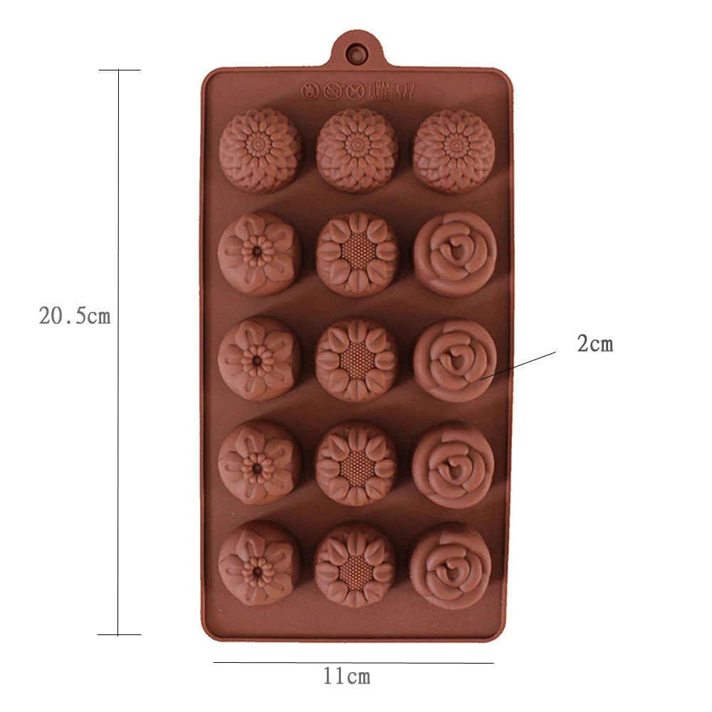 Форма для шоколада с 15 ячейками 3D силиконовый инструмент выпечки Желейная форма