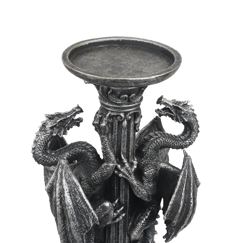 Dragon Figurine Candles Holder Dinner Table Home Decoration Roman Pillars Candlestick Antique Candelabra Ornaments decor | Дом и сад