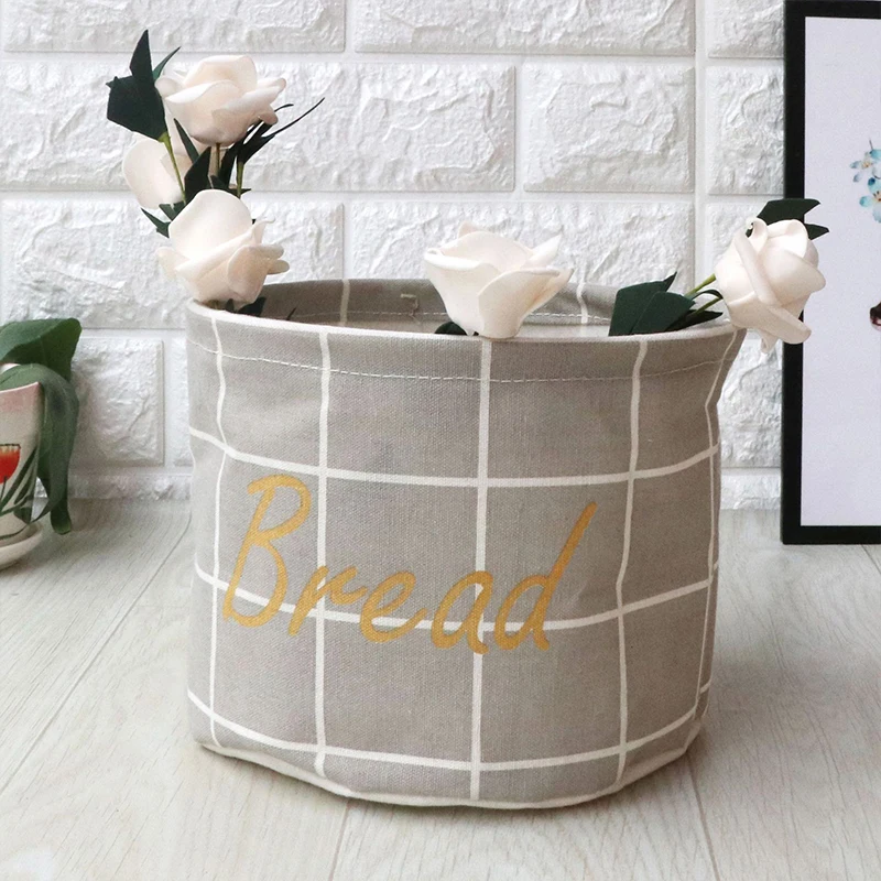 Cotton Linen Desktop Storage Basket Mini Cute Jewelry Scarf Socks Storage Bags Organizer 21X16CM - Цвет: 5