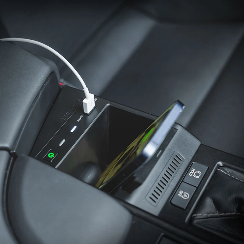 15W Car QI wireless charging phone charger fast charger charging case phone holder for Lexus ES ES200 ES260 ES300h ES350