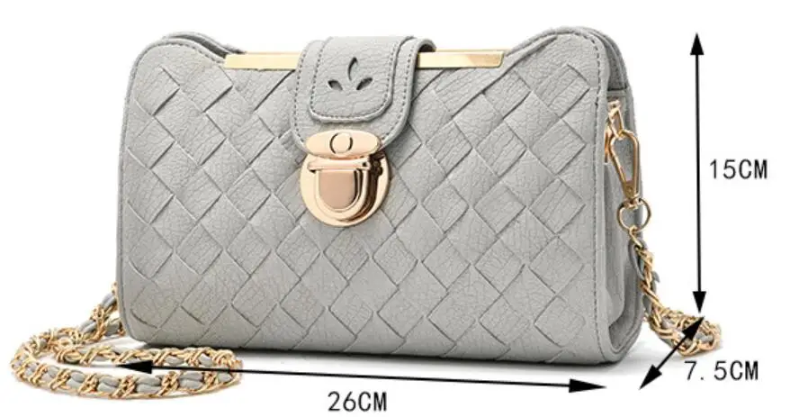 Женская сумка через плечо сумочка на цепочке 26 х7 5 х15 см в Корейском стиле