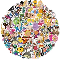103050pcs animated movie character sticker notebook guitar skateboard gift toy cute cartoon character sticker wholesale