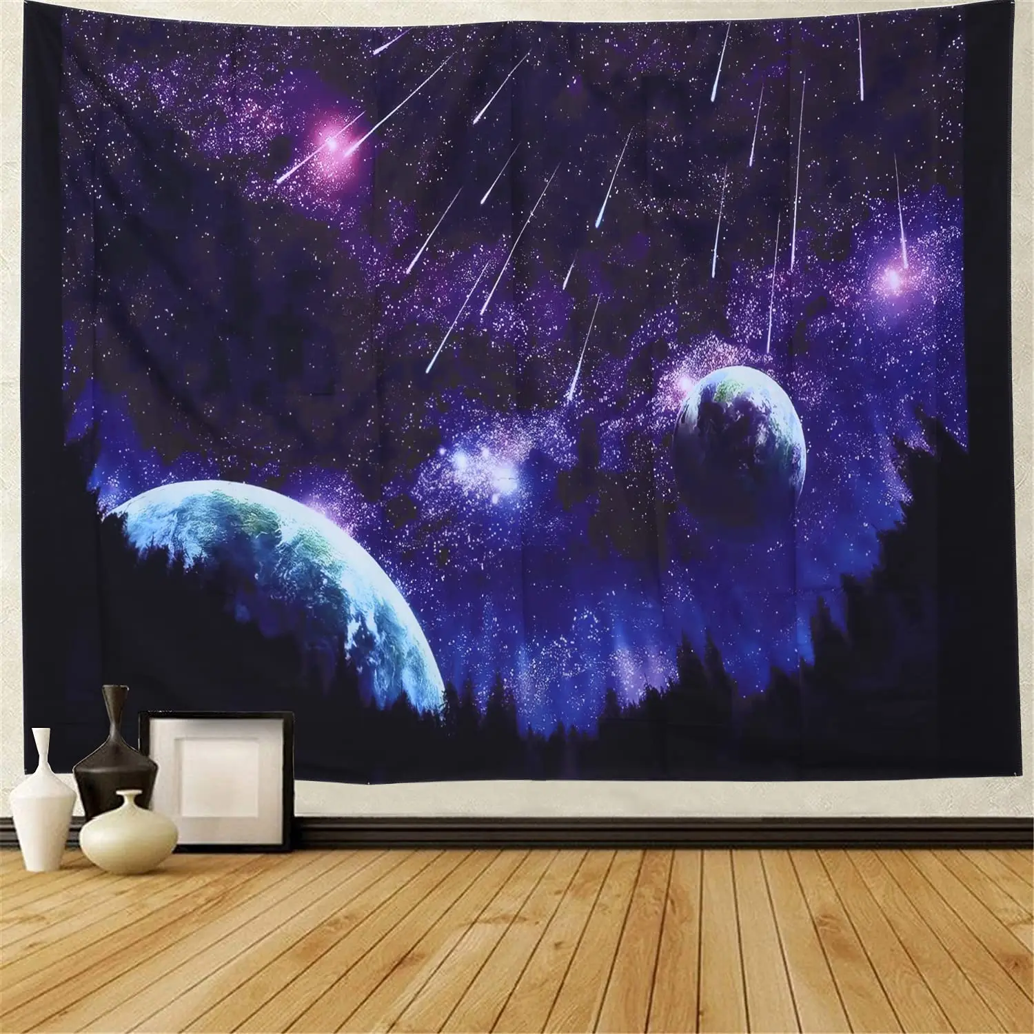 

Home Forest Moon Galaxy Tapestry for Bedroom Room Decor Wall Hanging Trippy Decor Tapestr Decoration Mural Hippie Tapiz Gobelin