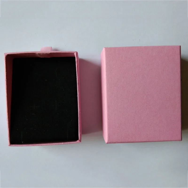Pink Jewelry Box  Drawer Jewelry Organize Ring Earring Packaging Boxes Necklace Pendant Case Bracelet Packing 60pcs/Lot