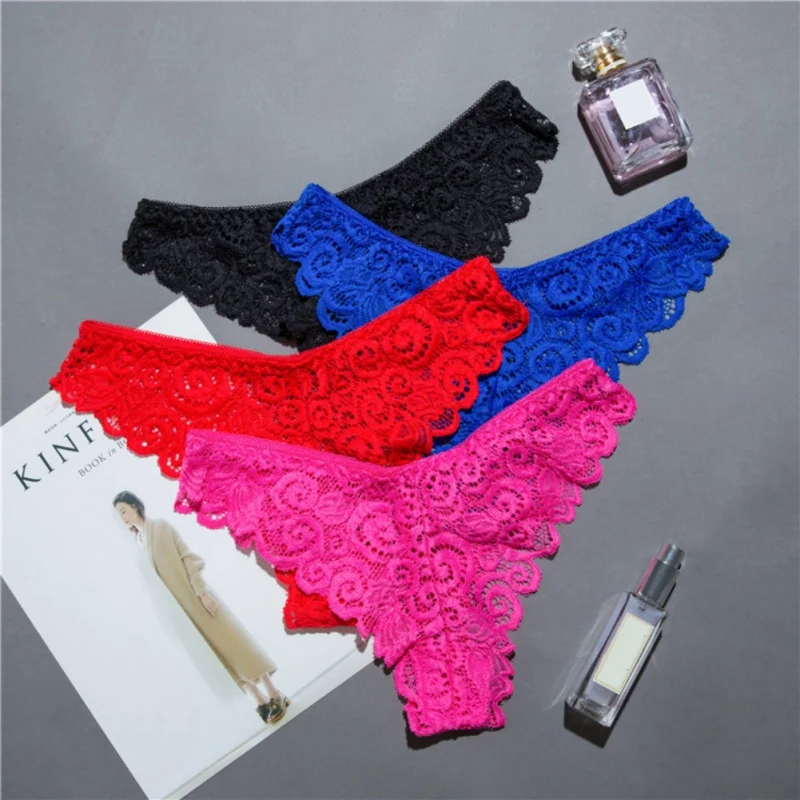G-String Women Underpants Sexy Underwear Lace Comfortable Low Waist Perspective Thong Temptation Hollow Out | Тематическая одежда