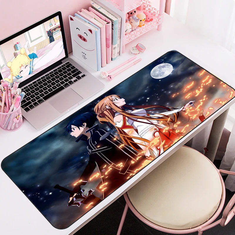 

MRGLZY Anime Big Mouse Pad Desktop Keyboard Computer Work Pad Gamer Notepad Computer Desk Accessories Game Table Carpet
