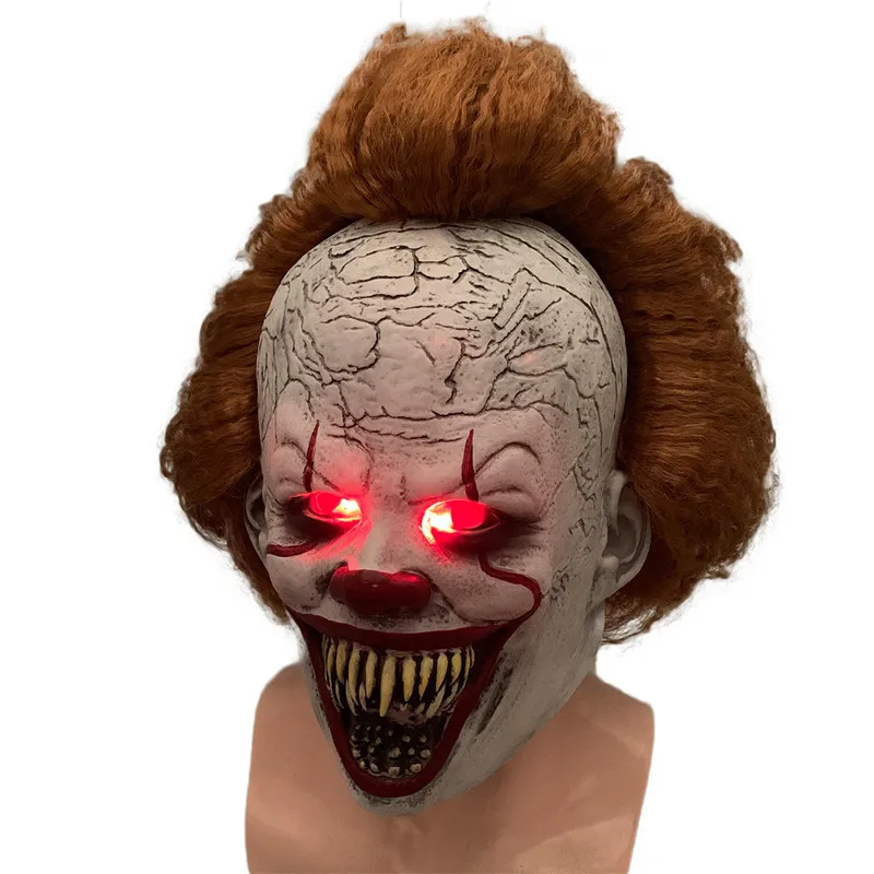 Стивен Кинг это маска Pennywise ужас клоун Джокер маска глаза блестит клоун латексная маска Хэллоуин косплей костюм реквизит