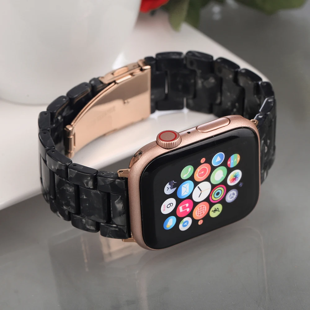 Иммитационный керамический ремешок для часов iWatch Apple Watch 38 мм 40 мм 42 мм 44 мм Серия 1 2 3 4 полимерный Ремешок Браслет