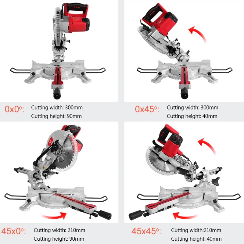 10 дюймов стяжная тяга торцовочная пила циркулярная 220v Высокая точность