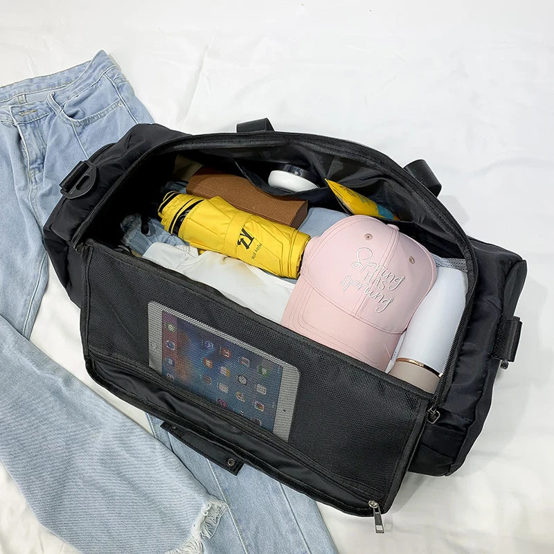 Fashion Sports Bags Big Men/Women Travel Bag Shoulder Black Sport dry and wet separation sports bag shoulder Messenger bag