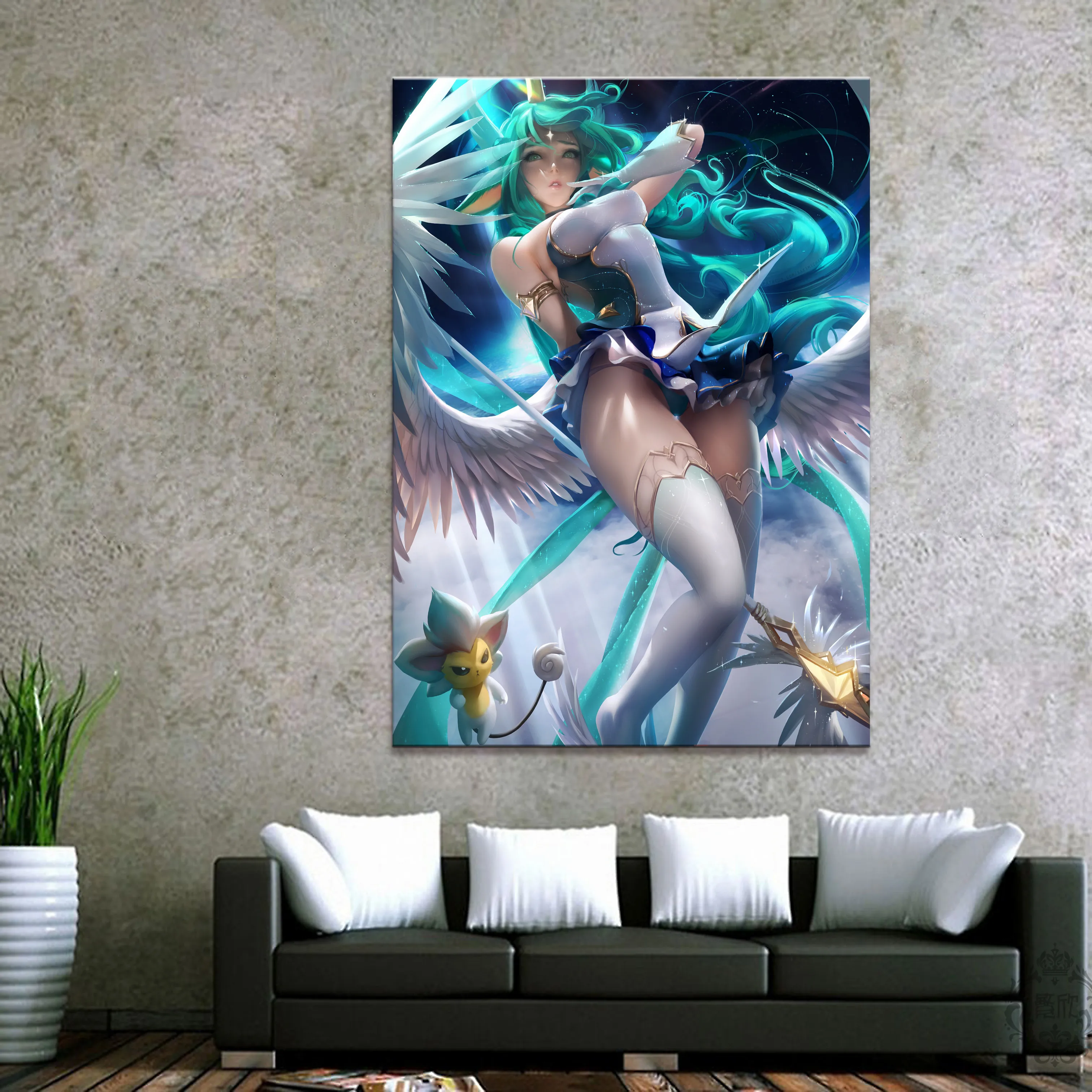 

Home Decor Modular Canvas Picture 1 Piece Sexy Soraka LOL Game Poster Wall For Home Canvas Painting Wholesale