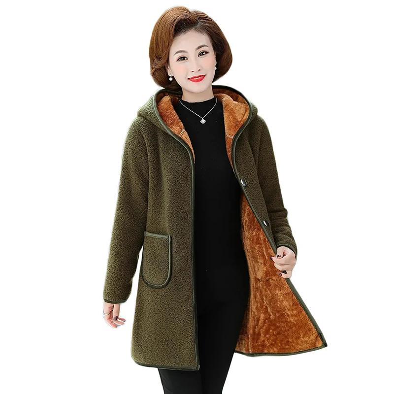Top Selling Product in 2021 Fashion Fur Coat Women Autumn/Winter Oversized Coat Imitation Lamb Wool Outerwear Factory Outlet 361
